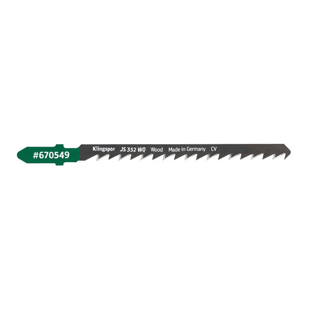 Klingspor Jigsaw Wood Blade JS 352 WQ 4” x 5/16” x 3/64” 6 TPI 5pk