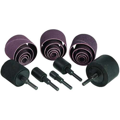 Rubber Sanding Drum Kit, 1/2", 3/4", 1", 1-1/2", 2" Drums With 1/4" Shank