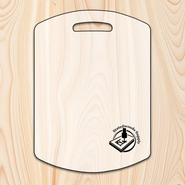 Statedwood Rounded Edge Cutting Board Template 13x18"