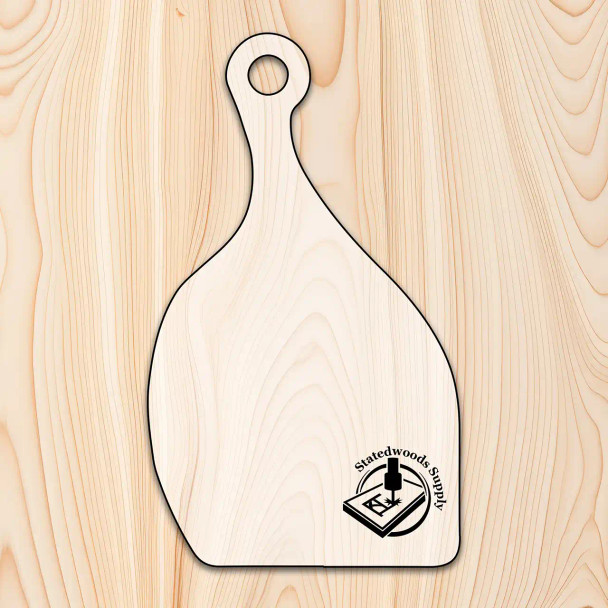 Statedwood Natural Shaped Cutting Board Template 8x14"