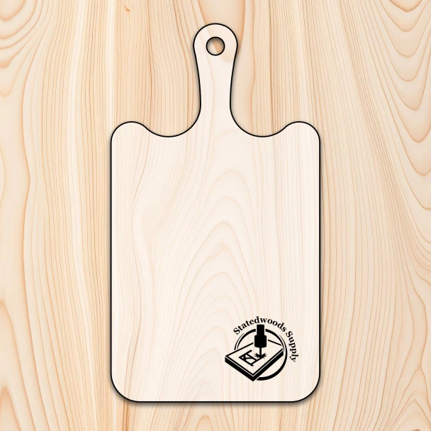 Statedwood Drip Handle Cutting Board Template 9x16"