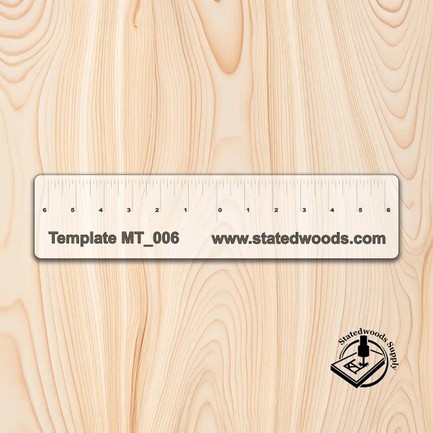 Statedwood 12" Equal Distance Clear Measuring Ruler