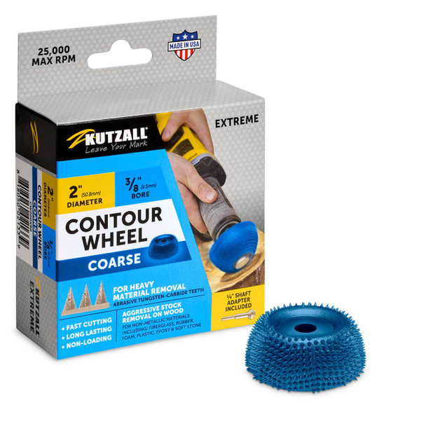 Kutzall 2" Contour Wheel 3/8" Bore - Extreme Coarse
