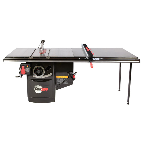 Sawstop Industrial 5HP, 3ph, 480v Cabinet Saw with 52” T-Glide Advance Rip Fence, Rails & Extension Table