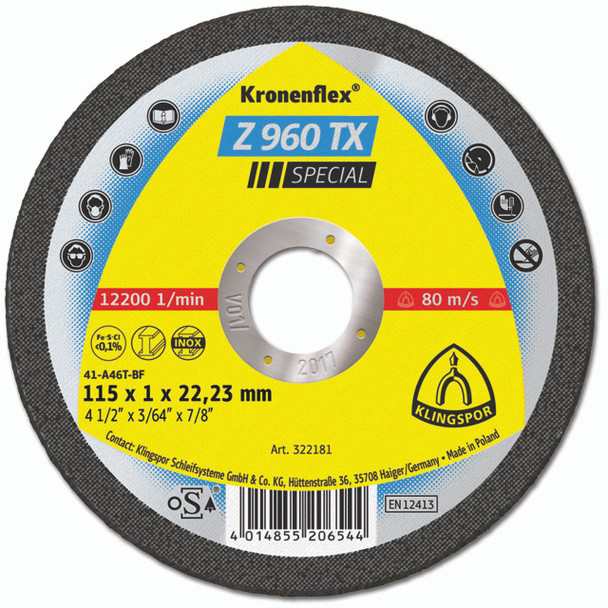Z960TX C/O Wheel 5"X.045"X7/8"DC 5pk