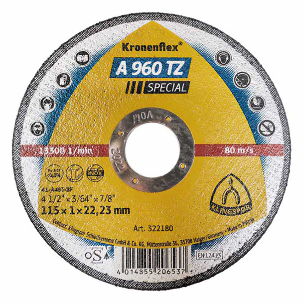 A960TZ Cut-Off Wheel 5"X.045"X7/8" DC 5pk