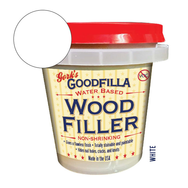 Goodfilla Water-Based Wood Filler White 8 Oz.