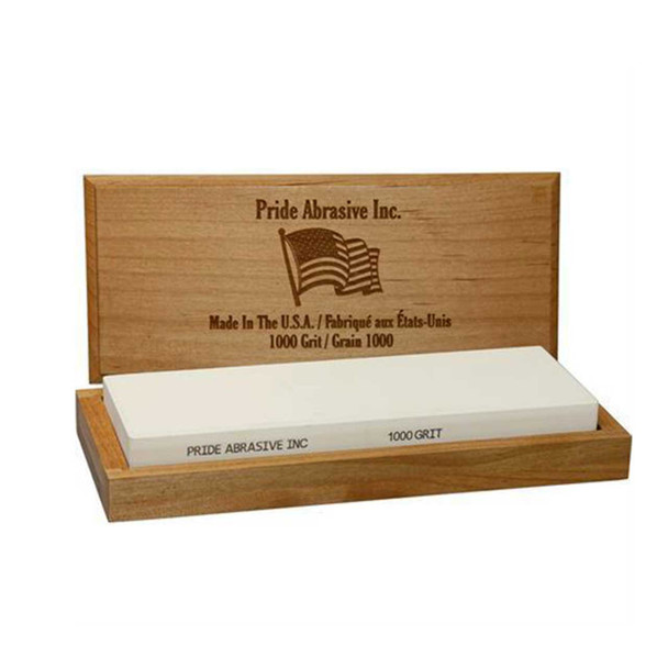 Pride Abrasives Ceramic Water Stone 1000 Grit w/ Wooden Box