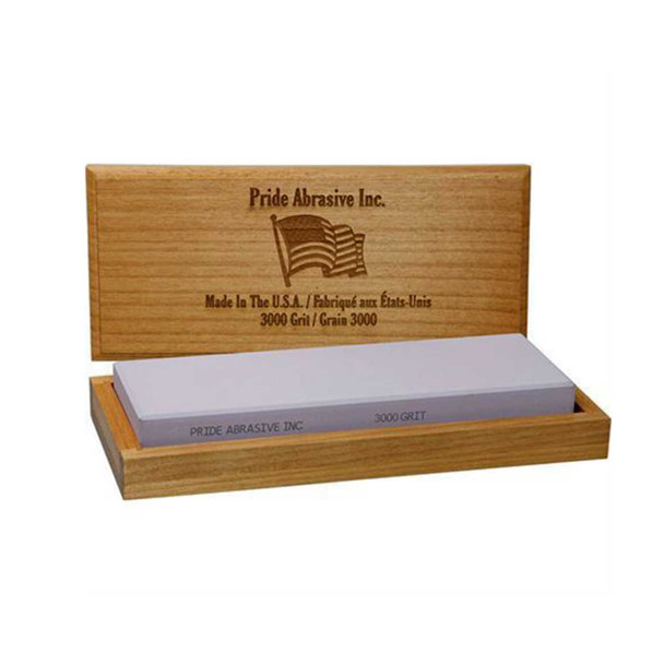 Pride Abrasives Ceramic Water Stone 3000 Grit w/ Wooden Box