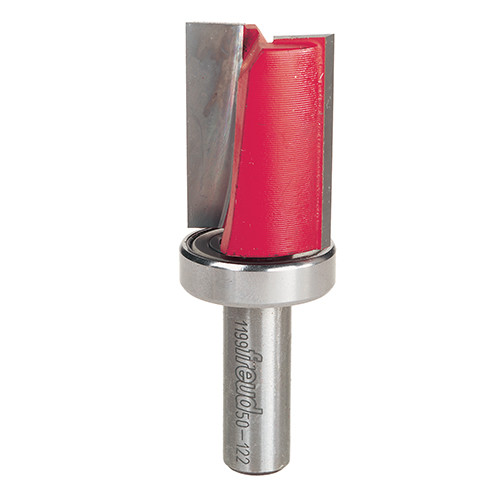 Freud Top Bearing Flush Trim Router Bit 1-1/2" Carbide Height, 1/2" Shank, 1-1/8" Diameter, 3-3/8" Overall Length