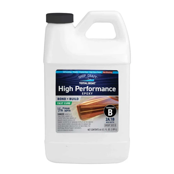 TotalBoat High Performance Epoxy Hardener Part B ONLY -  Fast Half-Gallon
