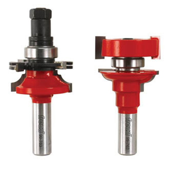 Freud Adjustable Rail & Stile Bit Set, Round Over Bead, 1-1/4" Carbide Height, 1-11/16" Overall Diameter, 1/2" Shank