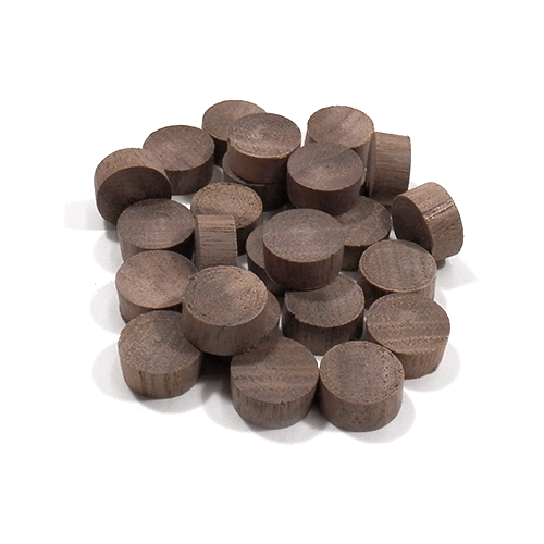 Walnut Flat Plug 3/8" (25pk)