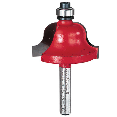 Freud Roman Ogee Profile Bit, 1/4" Radius, 1-3/8" Overall Diameter, 1/4" Shank, 3/8" Bearing Diameter, 2-3/8"