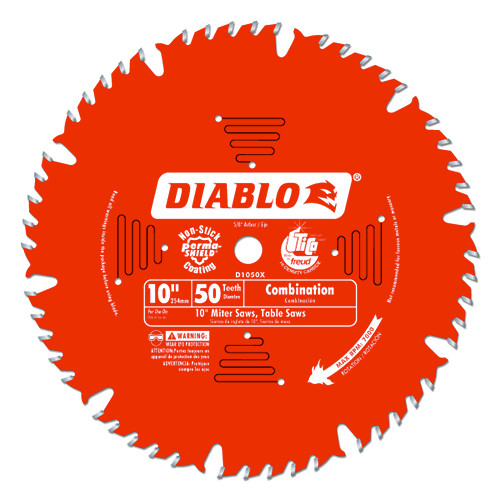 Freud Diablo 10" 50 Teeth Combination Saw Blade - D1050X