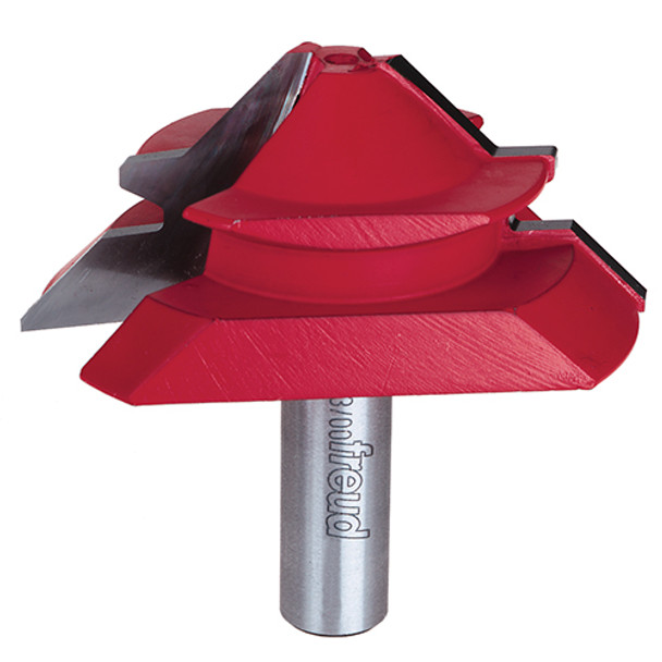 Freud 3/8"-3/4" Thick, Lock Miter Bit, 2-3/4" Overall Diameter, 1-5/32"Carbide, 2-5/8" Overall Length, 1/2" Shank