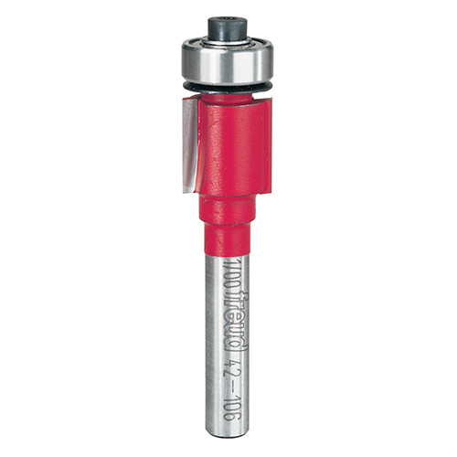 Freud Bottom Bearing Flush Trim Bit, 1/2" Carbide Height, 1/2" Diameter, 1/4" Shank, 1/2" Bearing Diameter,