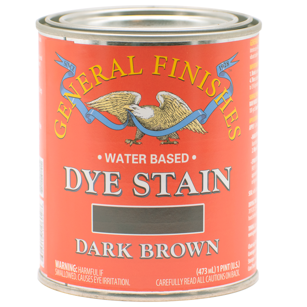 General Finishes Dye Stain Dark Brown Pint