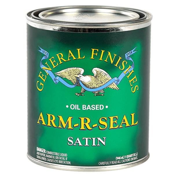 General Finishes Arm-R-Seal Clear Satin Oil Wipe-On Top Coat, Quart