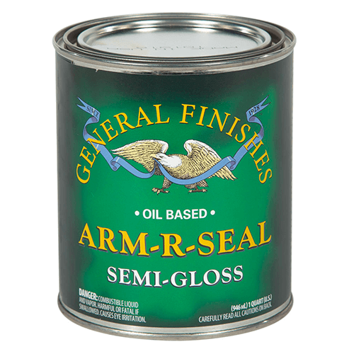 General Finishes Arm-R-Seal Clear Semi-Gloss, Oil Wipe-On Top Coat, Quart