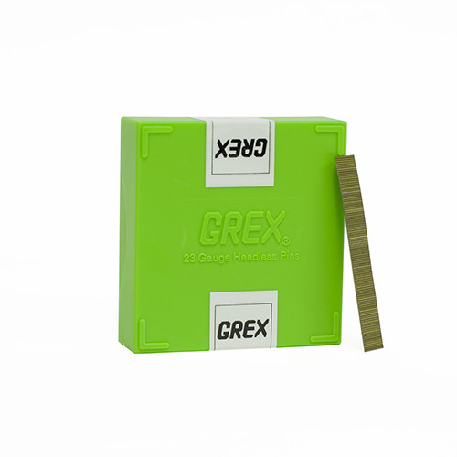 Grex 23 Gauge, 3/8" Long, Galvanized Headless Pin Nails, Box of 10,000