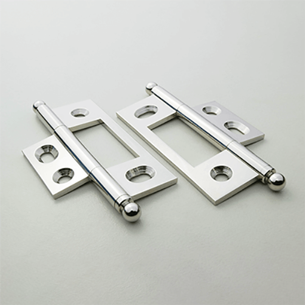 2-1/2" Non Mortise Hinge/Polished Nickel