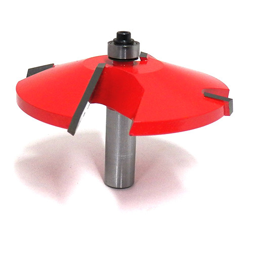 Freud Quadra-Cut Raised Panel Bit, 18 Deg. Bevel, 1/2" Carbide Height, 2-1/2" Overall Diameter, 1/2" Shank