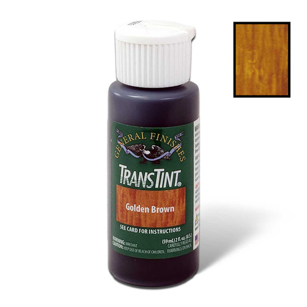 Trans Tint, Non-Grain Raising, Universal Dye Concentrate, Golden Brown Makes 1/2 Gallon Dye Solution