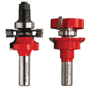 Freud Adjustable Rail & Stile Bit Set, Round Over, 1-1/4" Carbide Height, 1-11/16" Overall Diameter, 1/2" Shank