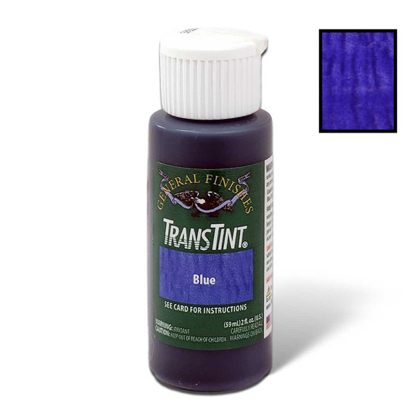 Trans Tint, Non-Grain Raising, Universal Dye Concentrate, Blue Makes 1/2 Gallon Dye Solution