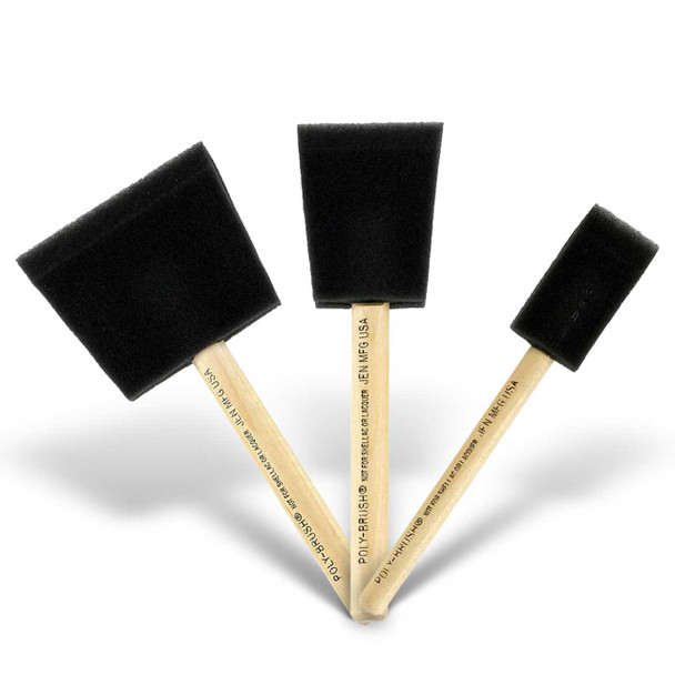 Foambrush 3pk- 1" 2" 3" Poly Brushes