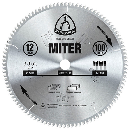 Klingspor's HD Slide Miter Blade, 12