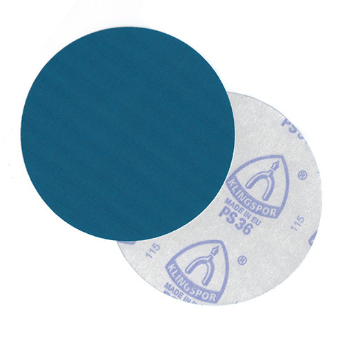 Klingspor Abrasives AZ-Plus Alumina Zirconia, 7" No Hole, Hook & Loop, 36 Grit Discs, 50 pk