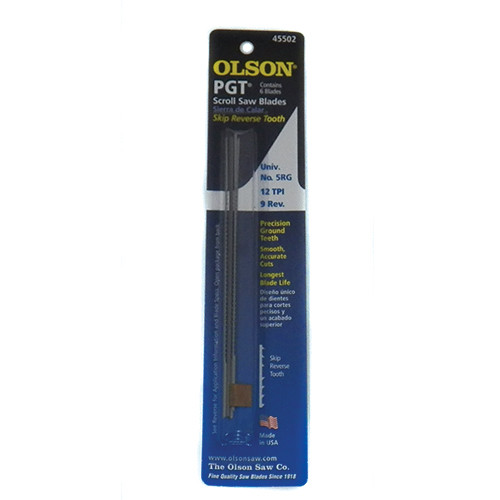 Olson PGT Scroll Saw Blades #45502 6pk
