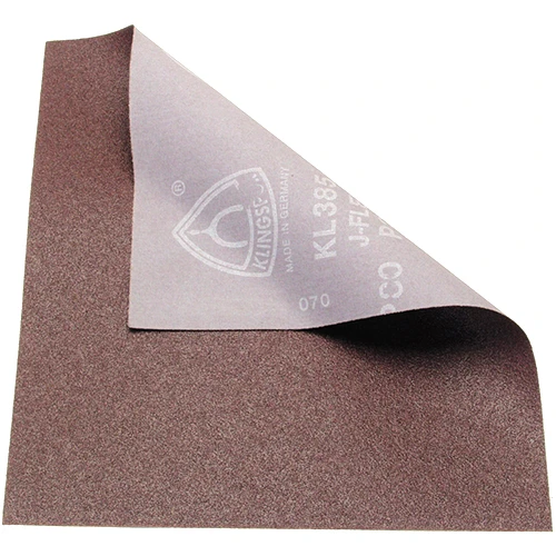 Klingspor Abrasives Aluminum Oxide, J-Flex Cloth, 4-1/2"x 5-1/2" Quarter Sheets, 150 Grit, 5pk