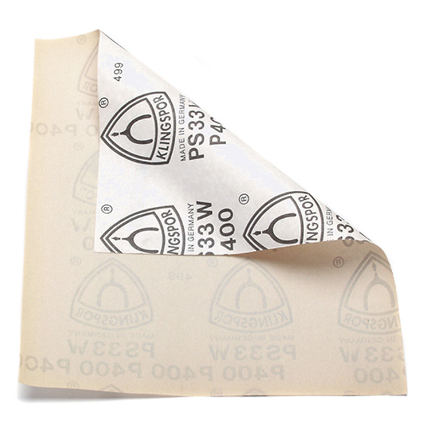 Klingspor Abrasives 1500 Grit, Stearate Aluminum Oxide, Paper Backed, 9"x 11" Sheets, 5pk Klingspor Abrasives 1500 Grit, Stearate Aluminum Oxide, Paper Backed, 9"x 11" Sheets, 5pk