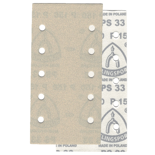 Klingspor Abrasives 4.5"x 9" W/10 Holes For Makita BO4900 & Festool RS2E Sander Hook & Loop Sheets, 320 Grit, 10pk