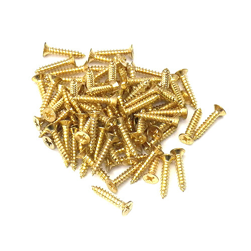 5 X 5/8" Brass Screw pk