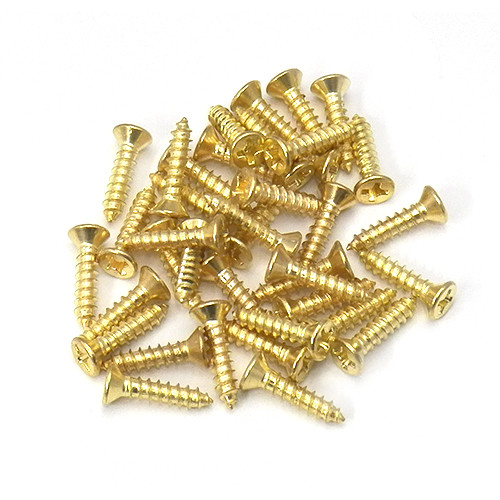 6 X 5/8" Brass Screw pk