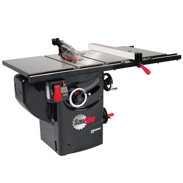 Professional 3HP Cabinet Saw with 30” Premium Fence, Rails & Extension Table