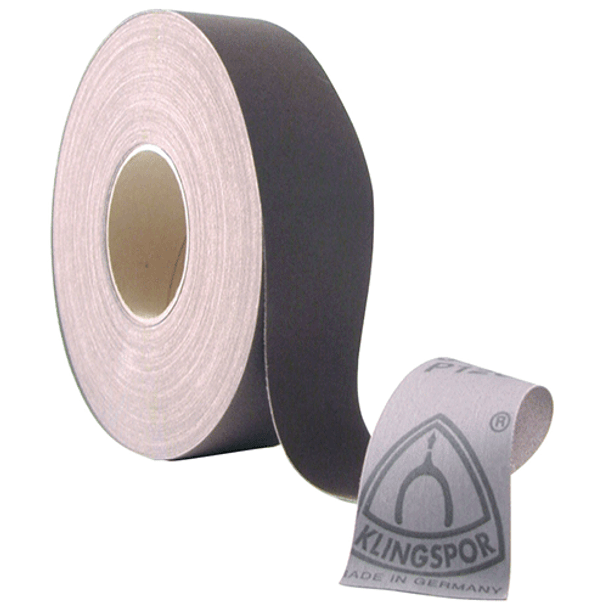 Klingspor Abrasives Shop Roll, 4"x 50Yds, 120 Grit, J-Flex Cloth Backed Aluminum Oxide