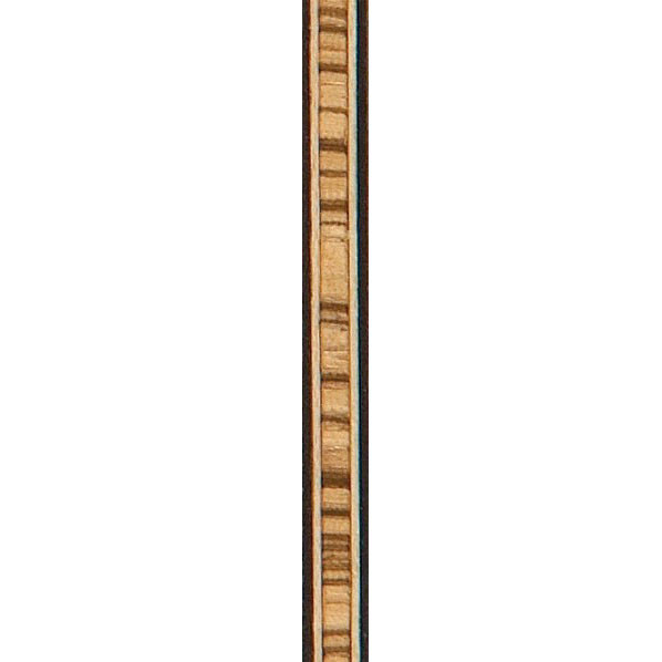 3/16" Inlay, Zebrawood Center Line, Maple & Black Outside Lines, 2pk