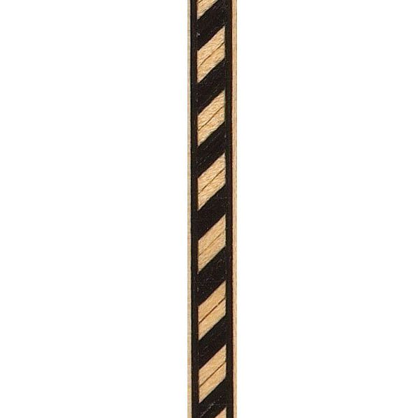 1/4" Inlay, Double Maple & Black Lines On Angle, 2pk