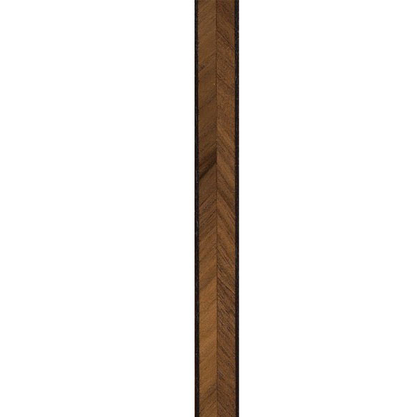 1/2" Inlay, Walnut Herringbone w/Black Outside Lines, 2pk