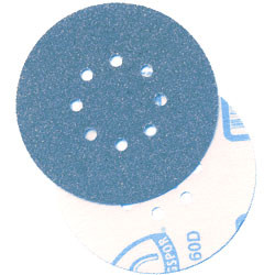 Klingspor Abrasives AZ-Plus Alumina Zirconia, 6"x 8 Hole, Hook & Loop, 60 Grit Discs, 50pk
