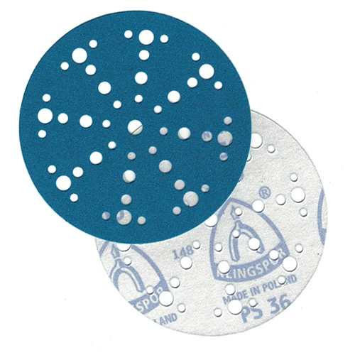 Klingpor Abrasives Aluminum Zirconia 6"x 49 Hole (MULTI-JETSTREAM 2) Hook & Loop Discs, 40 Grit, 50pk