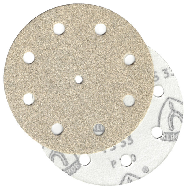 Klingspor Abrasives Extra Stearate Aluminum Oxide, 5"x 9 Hole, Hook & Loop, 60 Grit Discs, 10pk