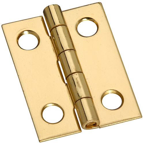 1"X3/4" Brass Narrow Hinge 4pk