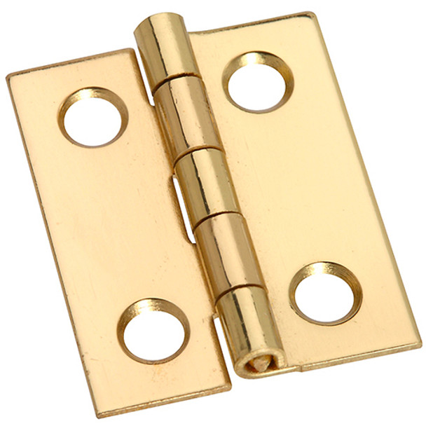 1"X13/16" Brass Medium Hinge 4Pk
