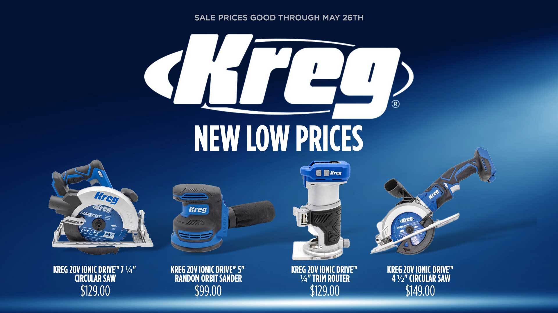 Kreg New Low Prices